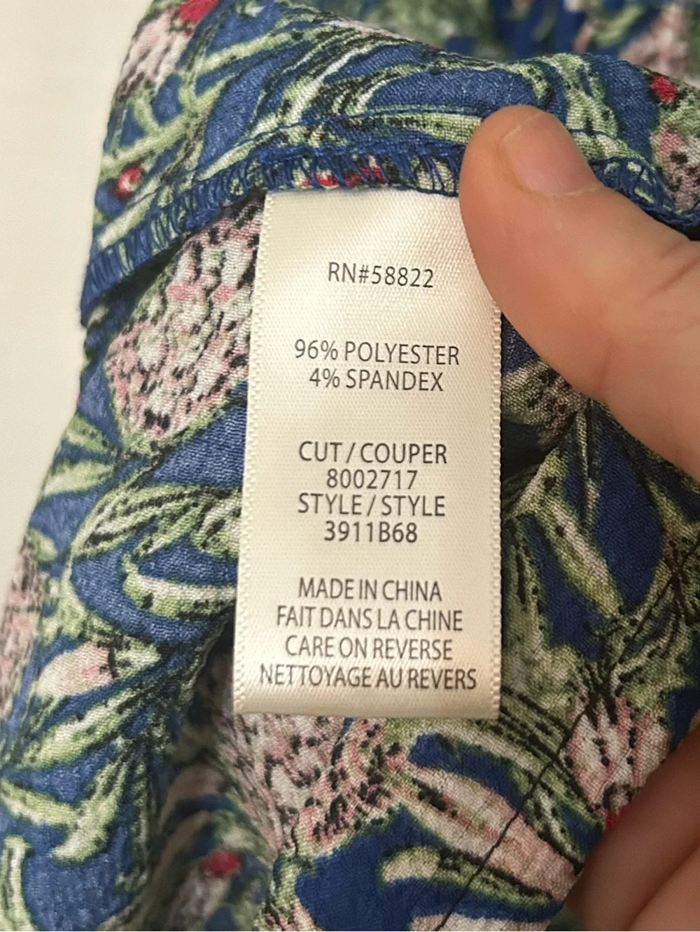 Max‎ Studio Navy Floral Smocked Split Neck Maxi Dress